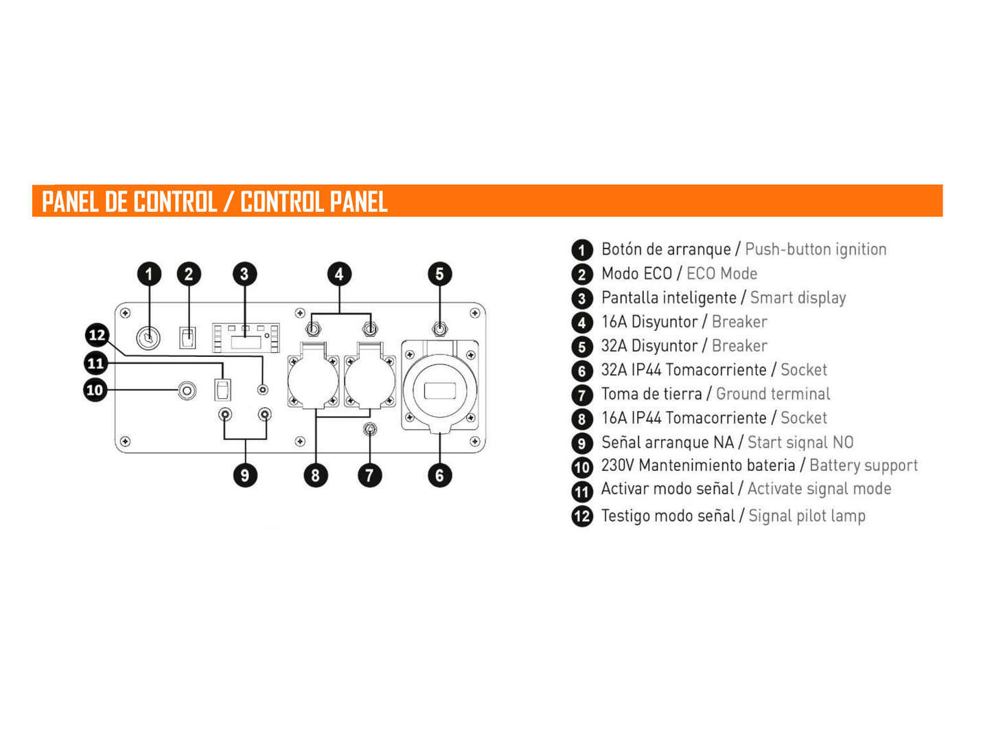 Inverter Generator 7500 W 230 V 459 cc 4-stroke CRETA SOL Genergy