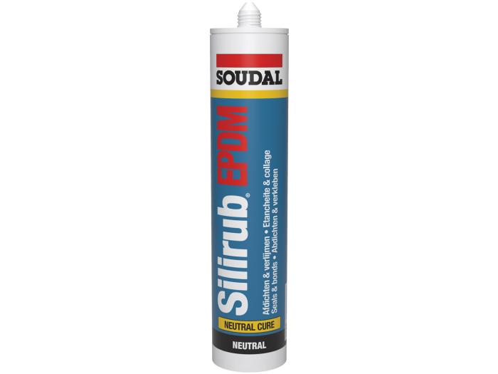 Neutral sealant for EPDM Black Silirub 300ml Soudal