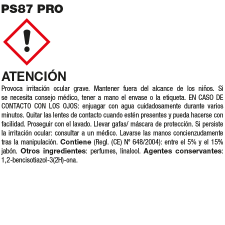 Garrafa Limpieza Desengrasante Profesional 1L Fila PS87 PRO