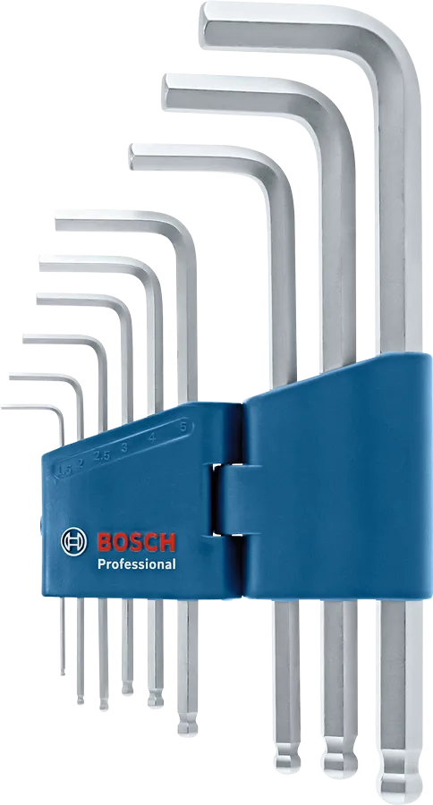 Set of 9 Bosch Pro hexagonal Allen keys