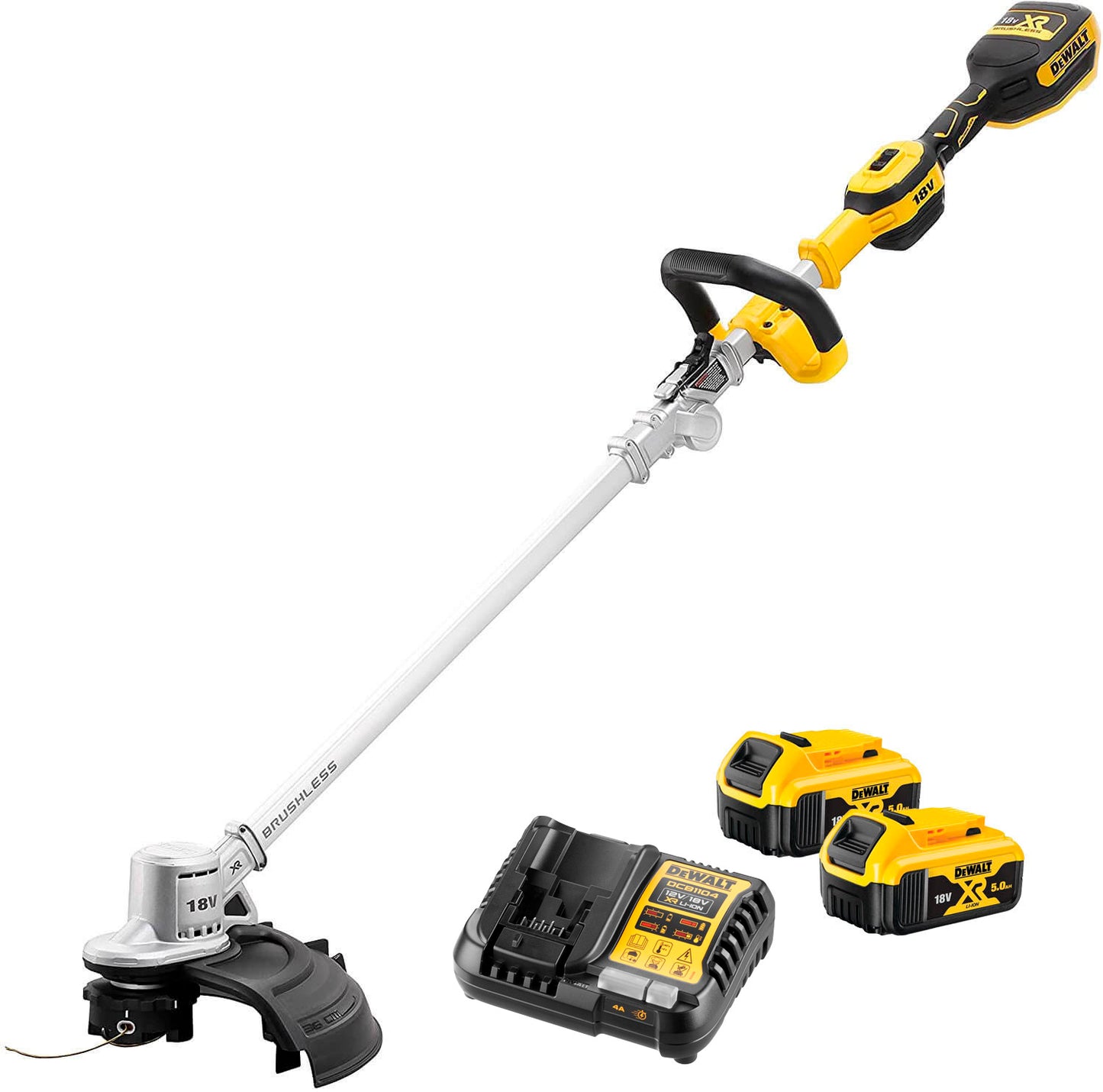 XR 18V ​​36cm brushless brush cutter with 2 5Ah batteries Dewalt DCMST561P2