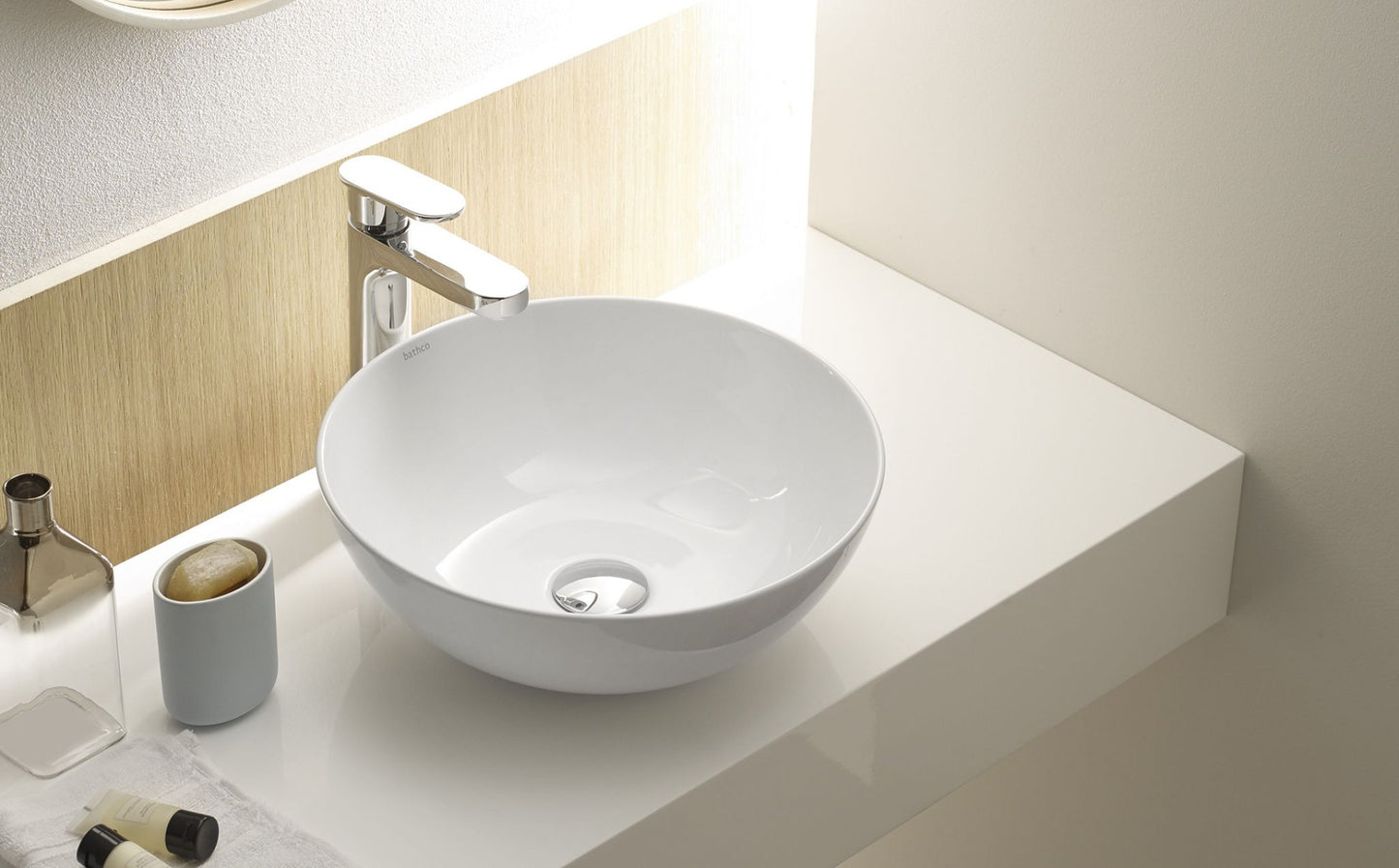 Lavabo Porcelana Redondo sobre encimera New Lys Bathco 4084N BATHCO - 2