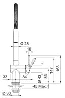 Grifo de Cocina Extraible Active Semi Pro 2 Jets MB Negro Mate Franke FRANKE - 5