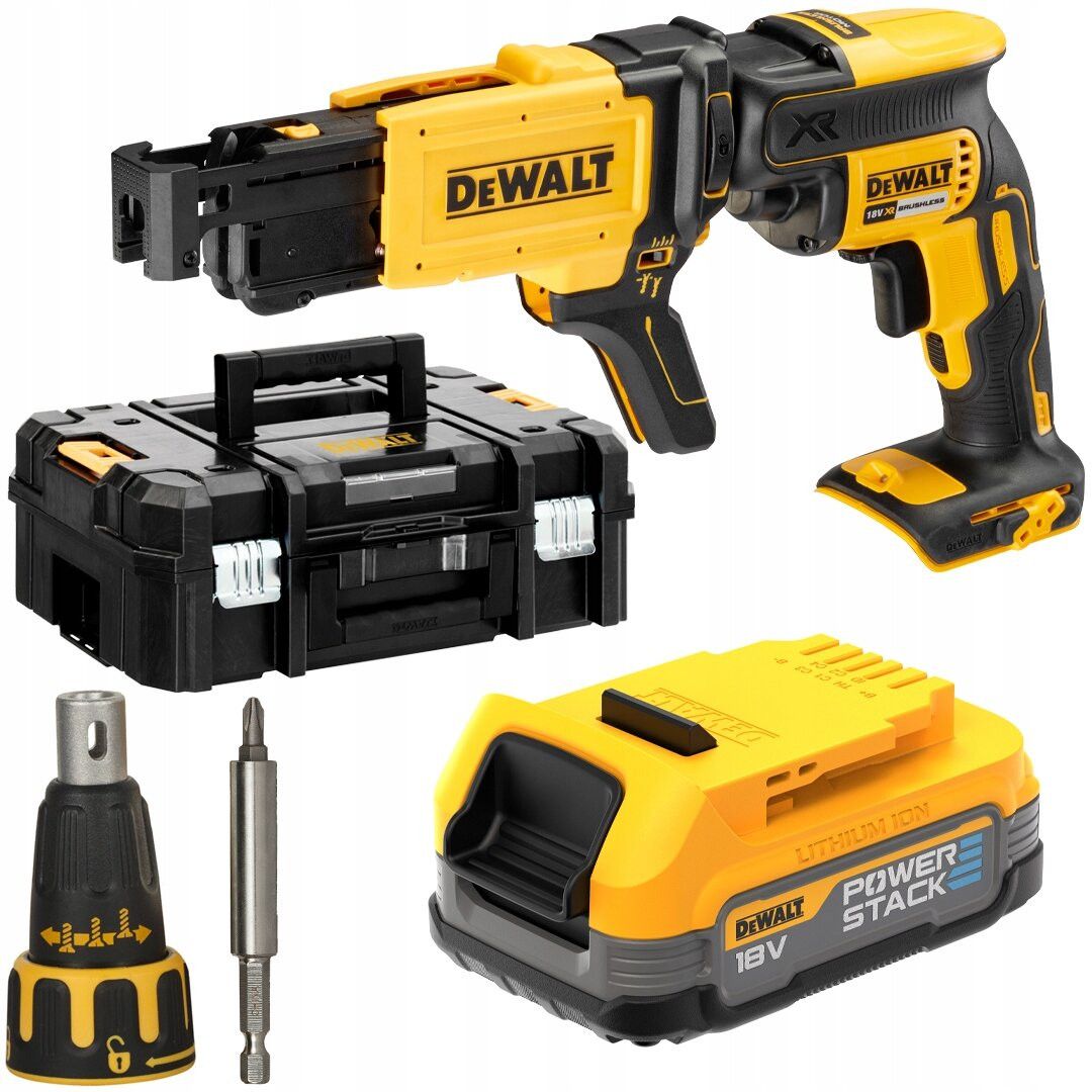 Kit Atornillador DCF620 + Cargador rápido DCF6202 + 5Ah Powerstack 18V + Maletín Dewalt DCF620E1K