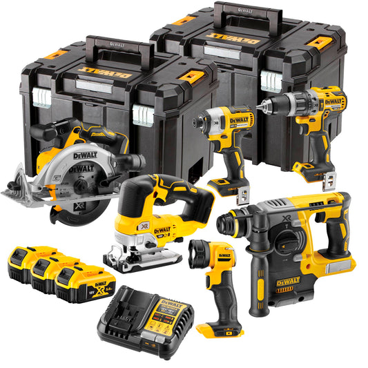 Kit 6 tools 18V + 3bat 5Ah + DCB1104 Charger + 2x TSTAK Dewalt DCK690P3T