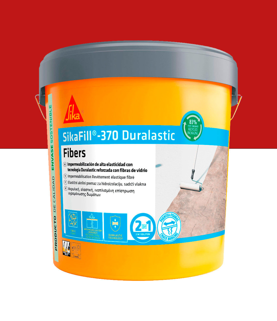 Bote Pintura Impermeable Sikafill-370 Fibras 20kg SIKA - 6