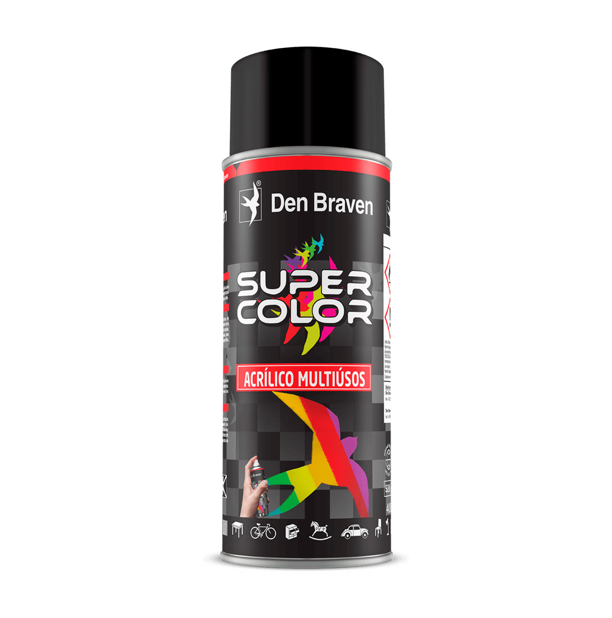 Bote spray Pintura Acrílica Multiusos Supercolor 400ml Den Braven