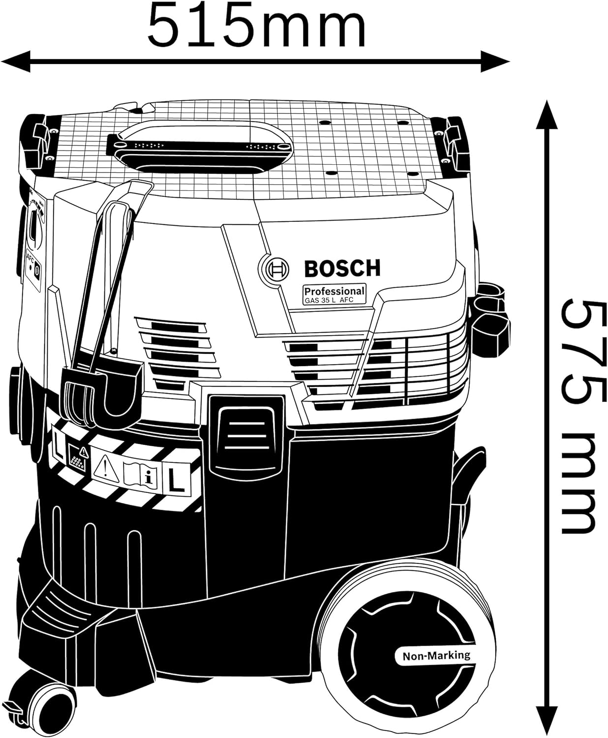 Bosch PRO GAS 35 L AFC Corded Dust Extractor