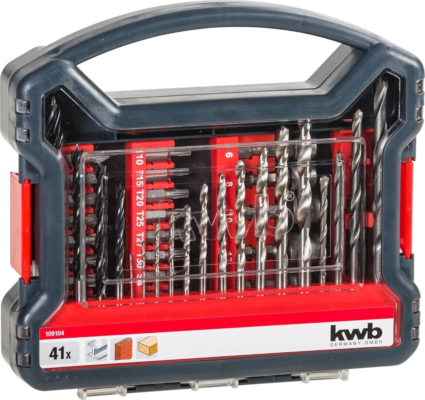 Juego de puntas y brocas para metal, madera y piedra 41pcs KWB 49109104