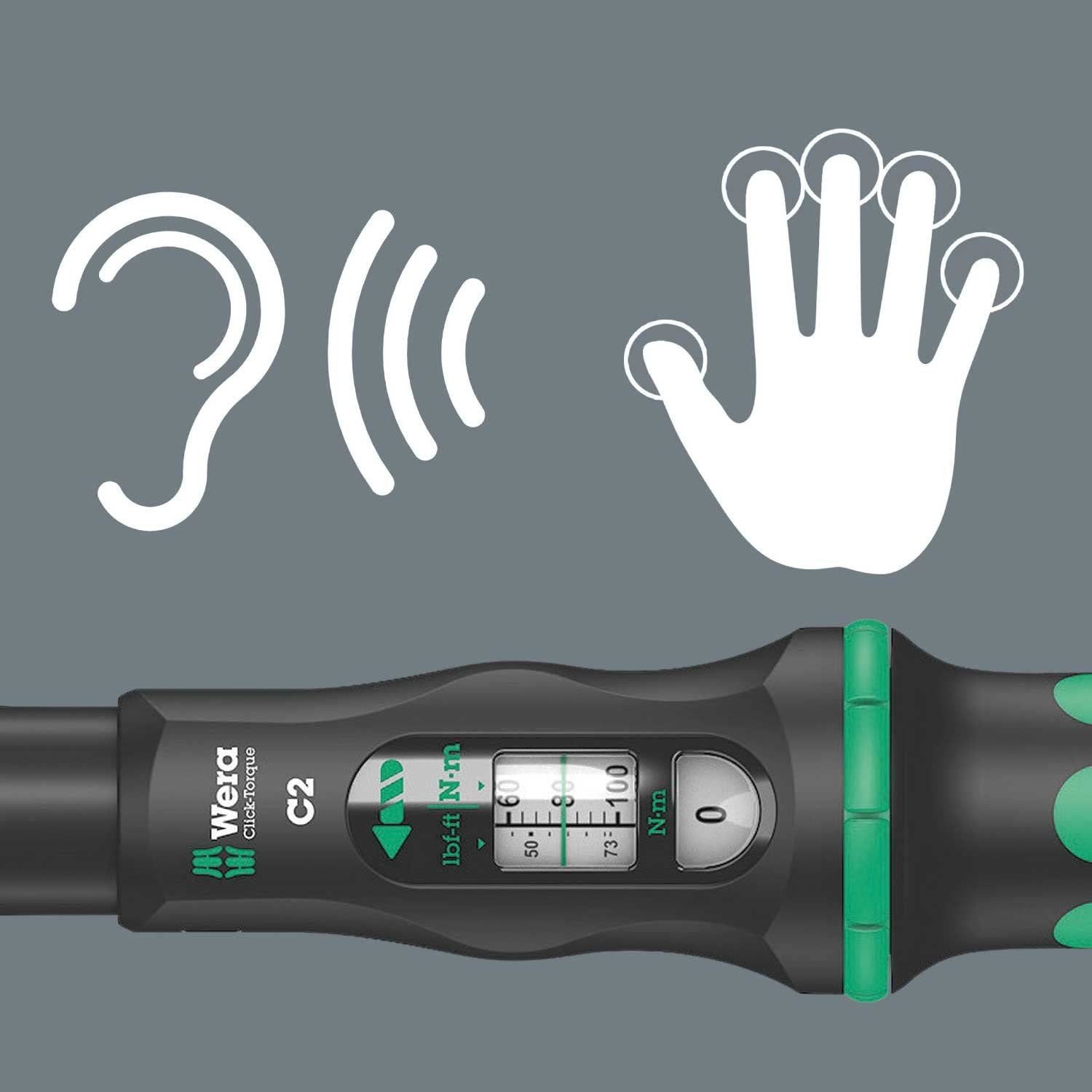 Llave dinamométrica con carraca reversible 20-100Nm Wera Click-Torque C 2 ref.075621