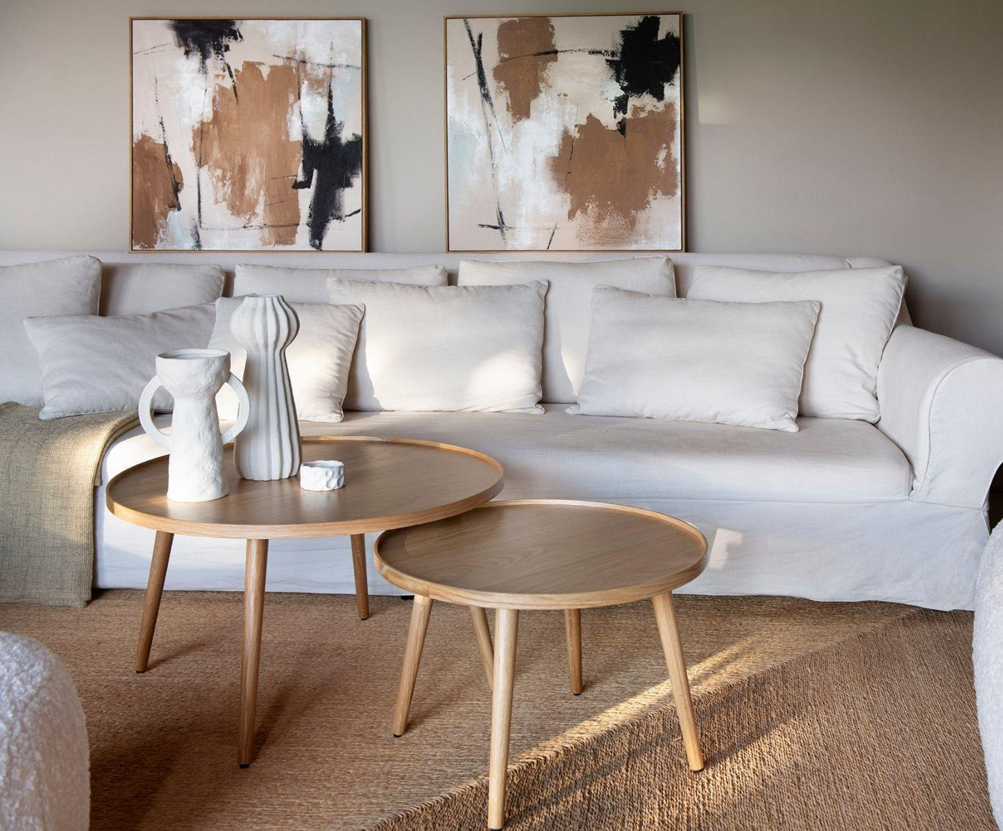 Jarrón decorativo de gres Kaduna blanco 48,5cm Andrea House