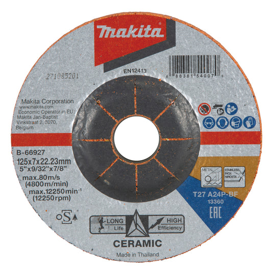 Makita B-66927 125mm Ceramic Grain Deburring Disc