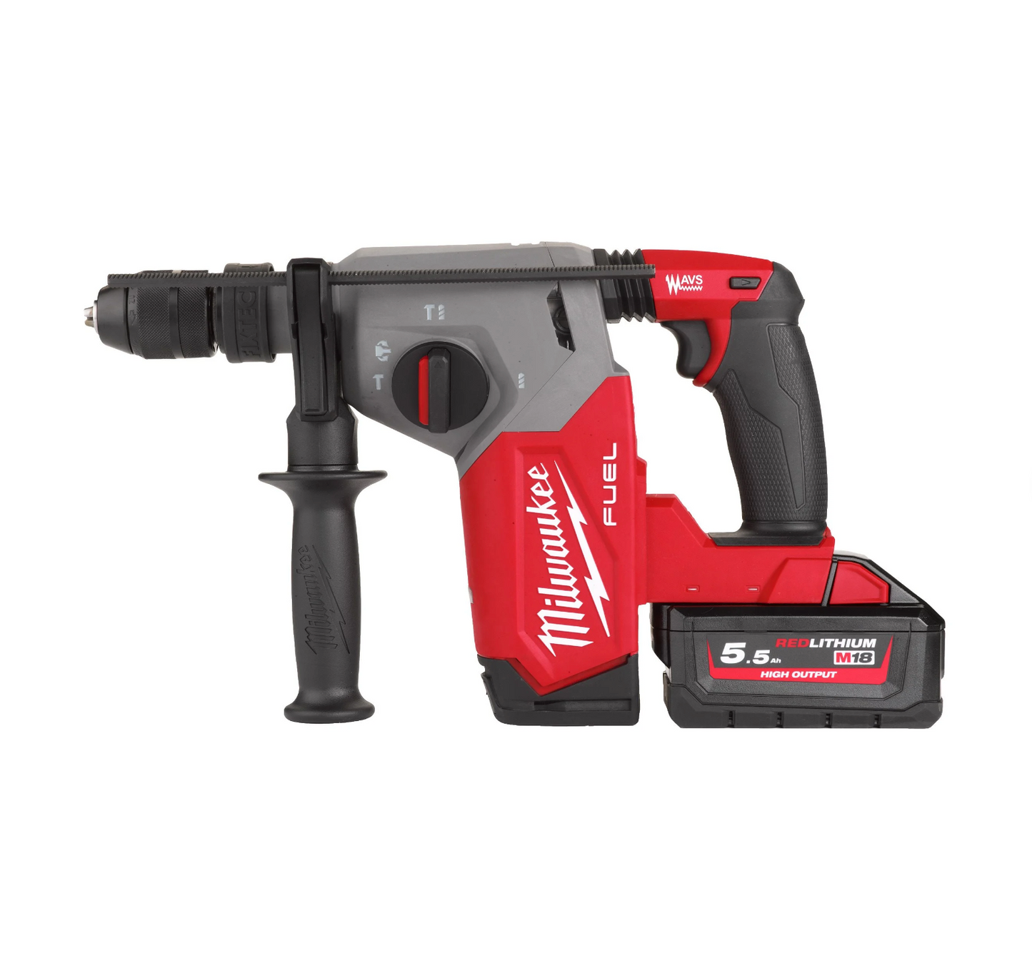 Milwaukee M18 FHX-552X 26mm SDS-Plus Hammer Drill with Fixtec 2.5J + 2 5.5Ah batteries + Charger + Case