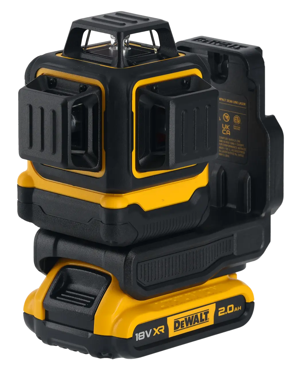Kit Nivel láser VERDE de 3 líneas 360° XR 18V + Taladro Percutor XR 18V + 2bat 2Ah + Cargador + Maletín Dewalt DCLE34031N