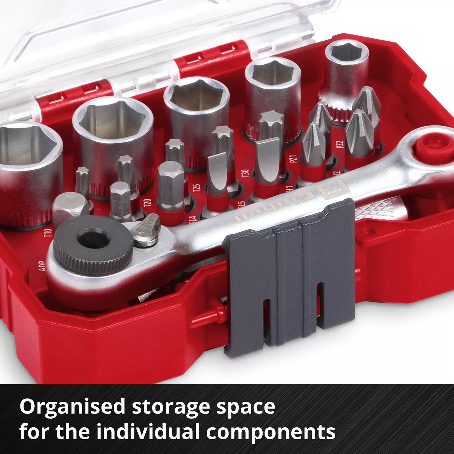 XS-CASE 21pc LS Einhell 49118683 Socket and Bit Set