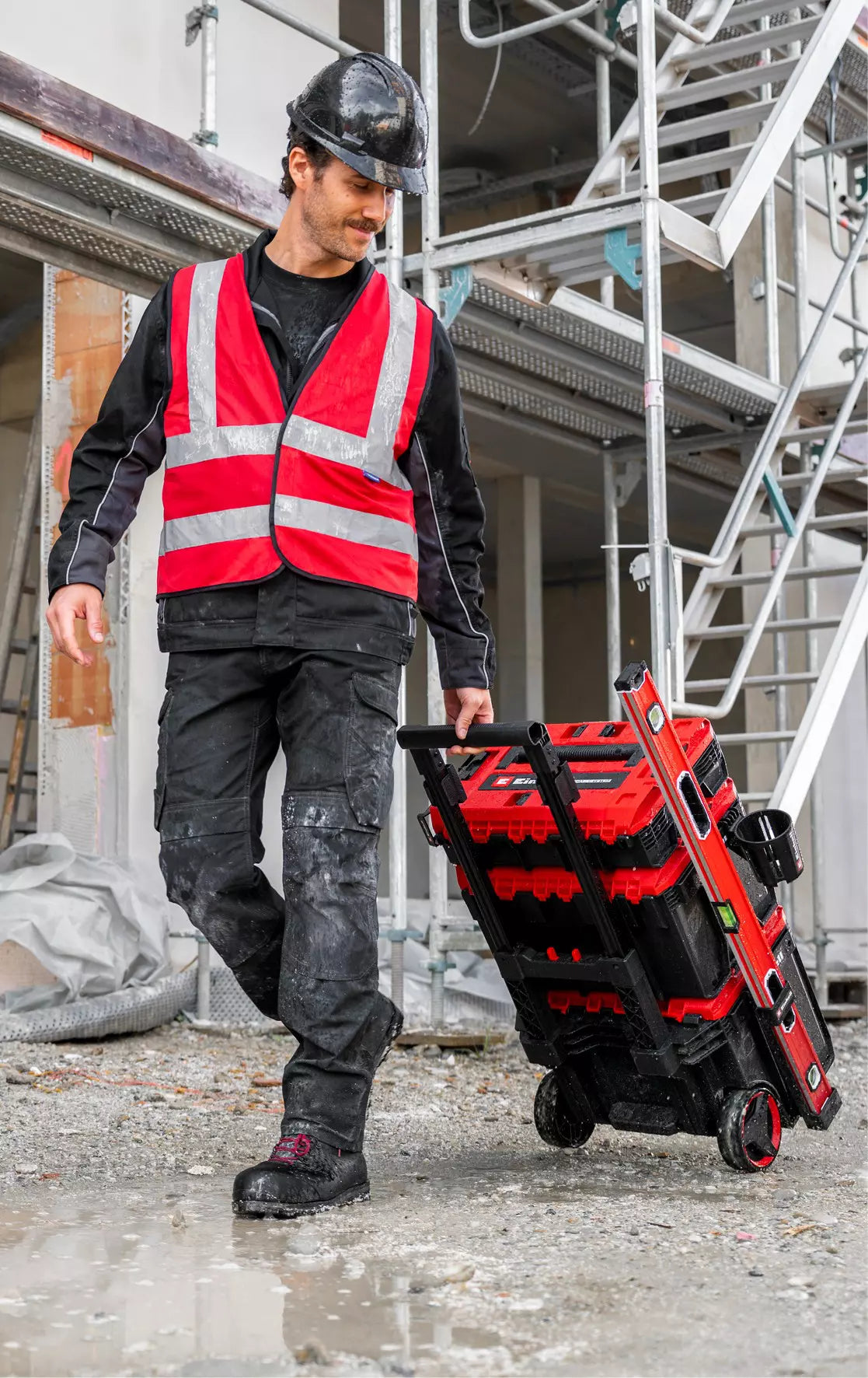 Support for spirit levels for Einhell E-Case system