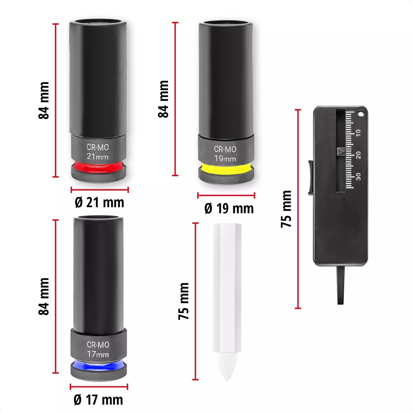 Juego de vasos de impacto 5pcs Einhell 49109273