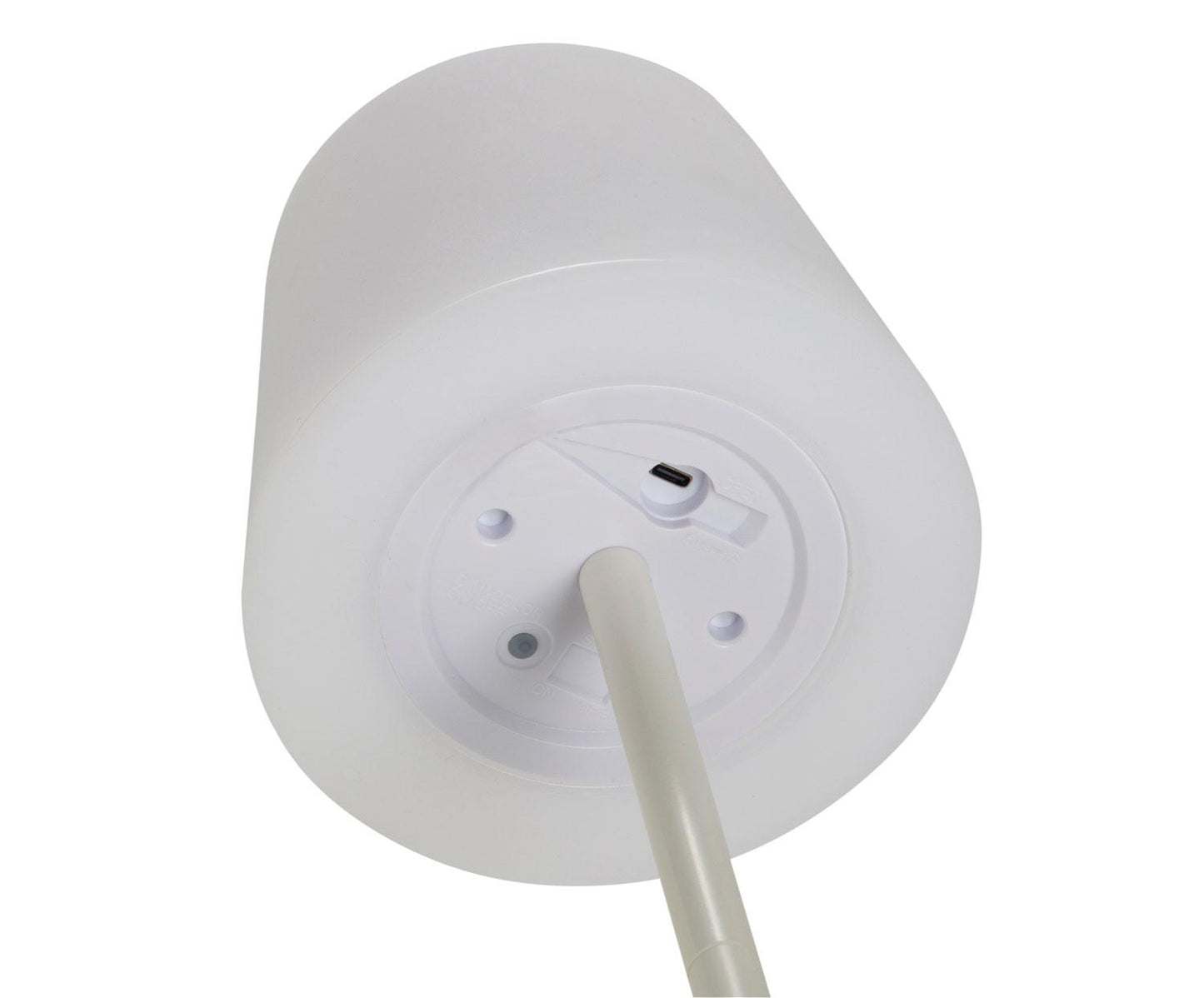 Lámpara de LED inalámbrica de metal blanca Andrea House