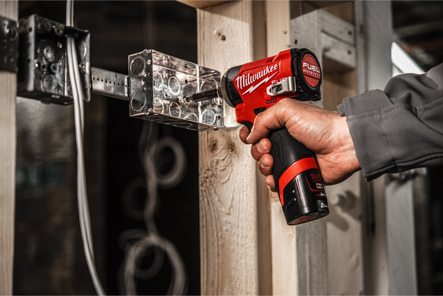 Milwaukee M12 FPP2A2-402X Power Pack: Impact Drill + Impact Driver + 2 × 4.0 Ah Batteries + Charger + Case