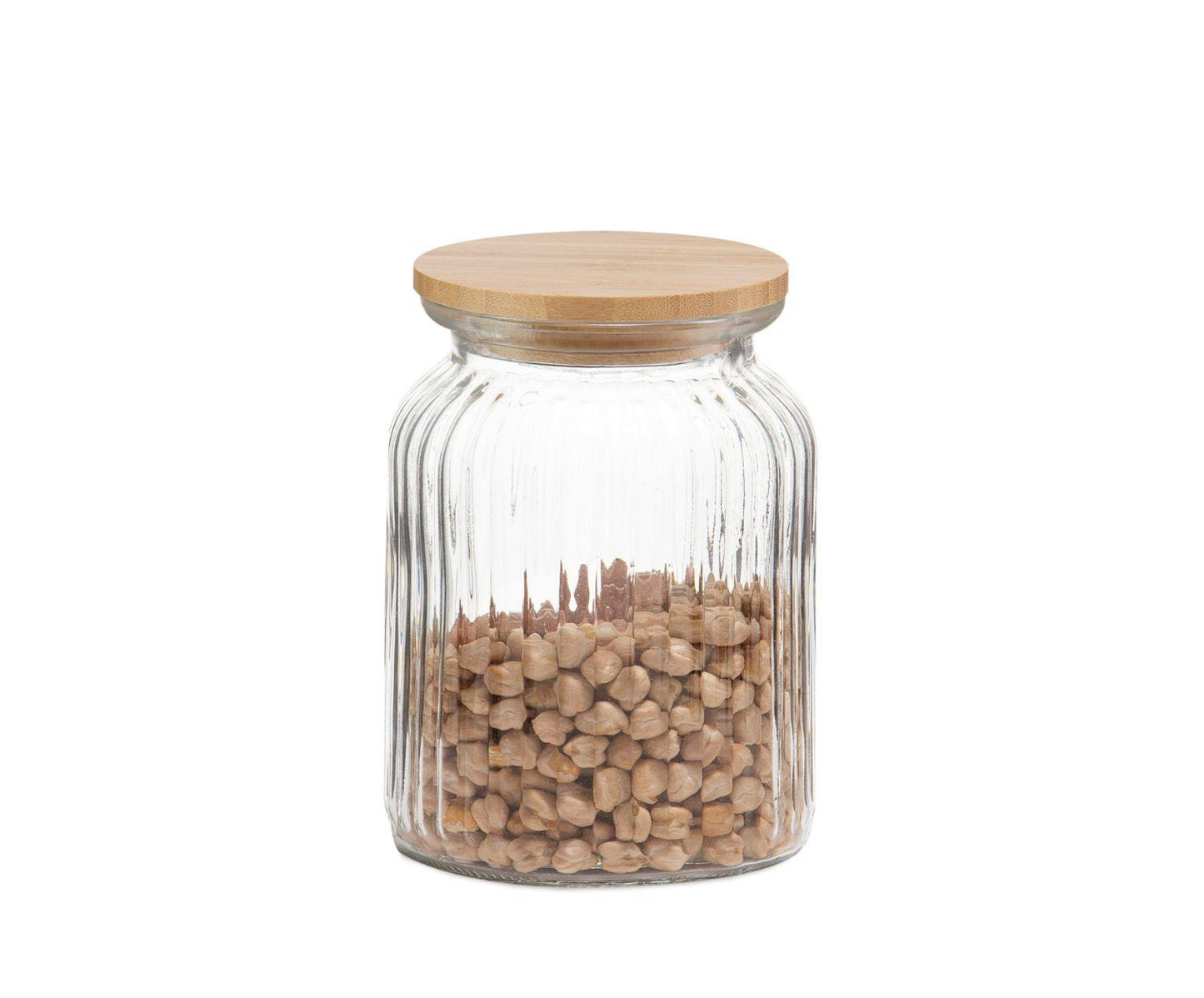Andrea House 1L Glass Jar with Bamboo Lid