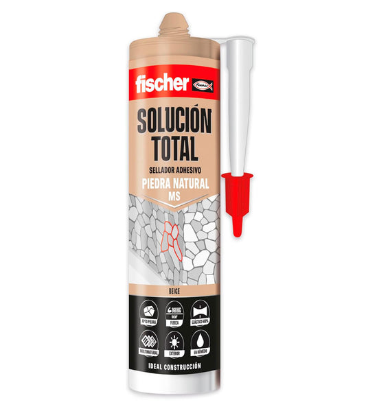 Fischer Sealant Adhesive Cartridge Total Solution Natural Stone MS 290ml