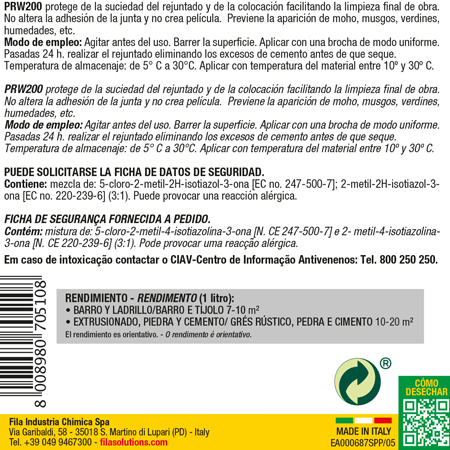 Fila Pre-grouting Protection Bottle 1L PRW200