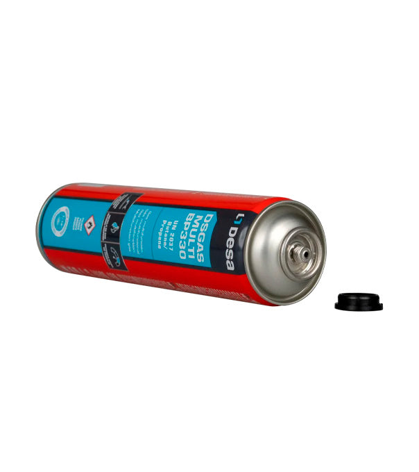 Botella de gas butano/propano con roca 7/16" Desa 330gr DSGAS - MULTI BP330
