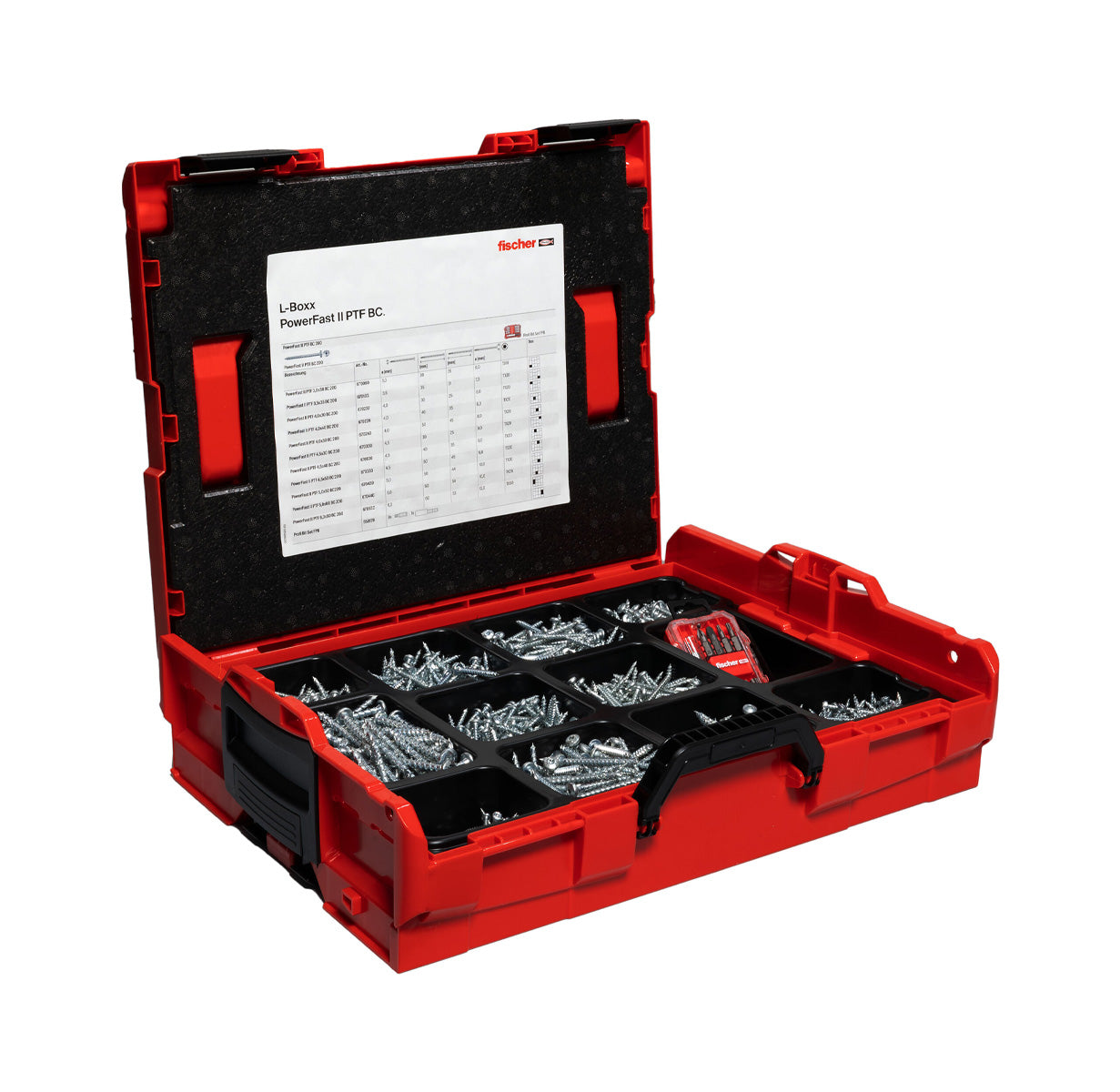 PowerFast II L-BOXX 102 PH 1,800 Screws + 10-Piece ProfiBit Set Fischer
