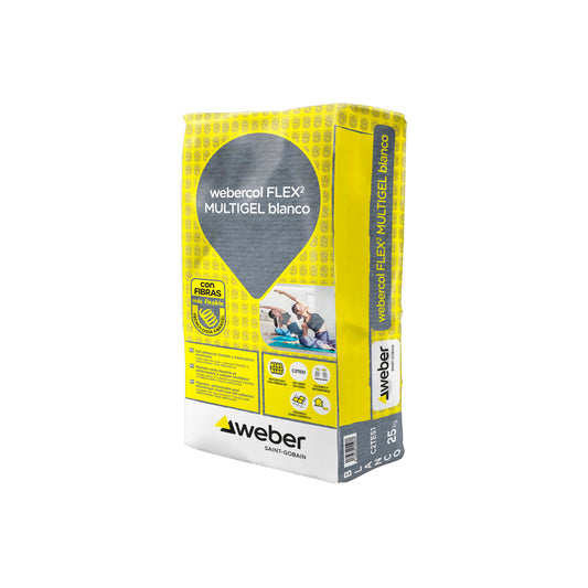 Flex2 Multigel White Weber Glue Cement 25 kg