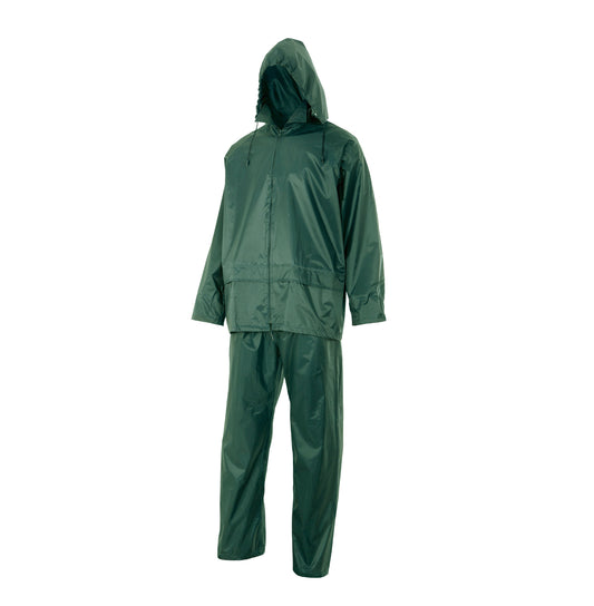 Traje de agua nylon/pvc tipo ingeniero verde Cipisa