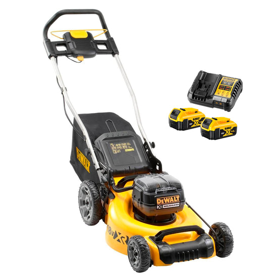 XR 2x18V 48cm Brushless Lawn Mower + 2bat 5Ah + Charger Dewalt DCMW564N