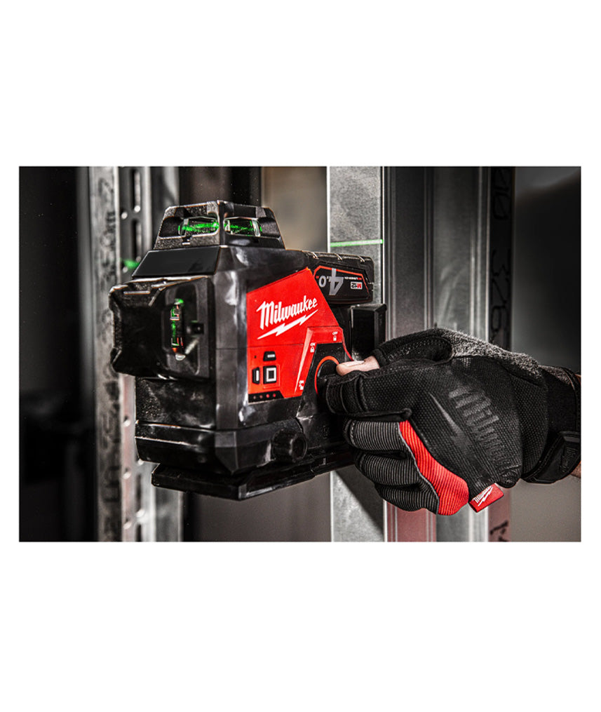 Nivel láser de 3 lineas Verde M12 Batería + Cargador + Maletin Milwaukee M123PL-401C