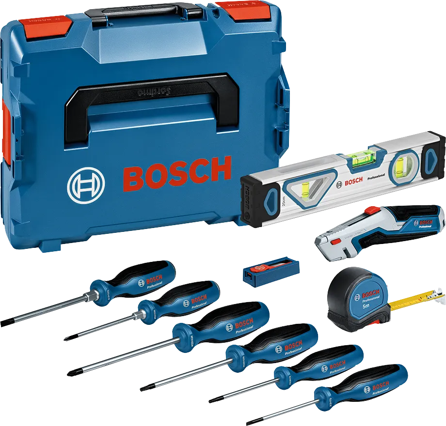 19-piece PRO Bosch Screwdriver and Hand Tool Set with Case
