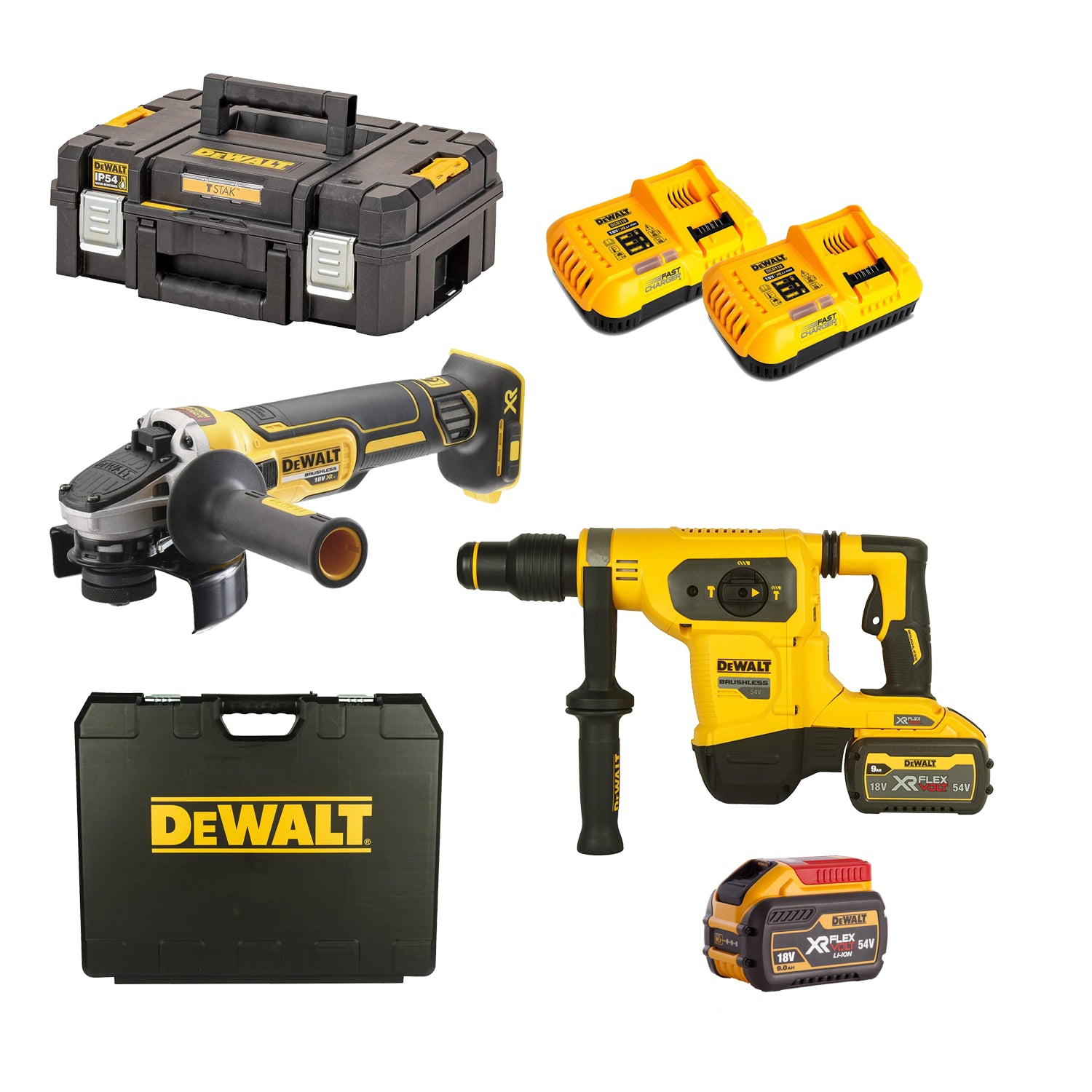 Kit Martillo + Amoladora Dewalt Flexvolt 54V CPROF400 DEWALT - 1