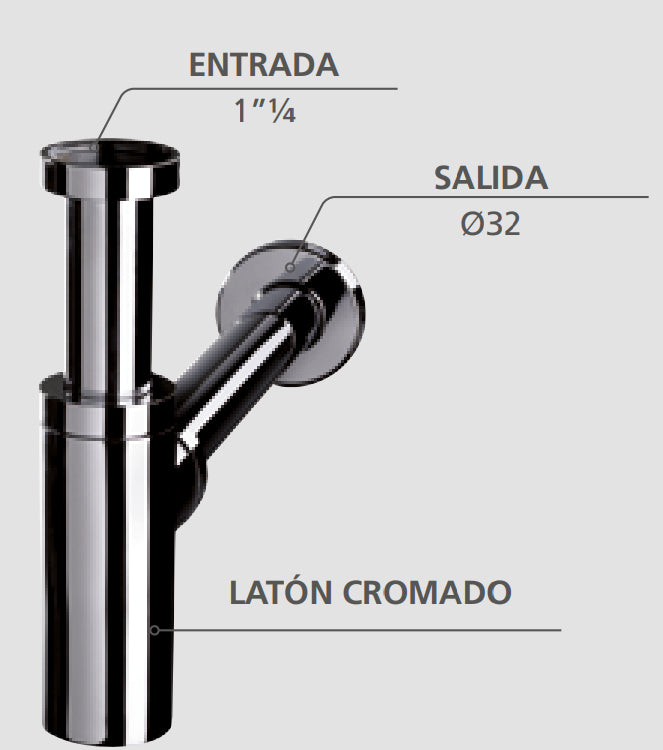 Sifon Cromado de diseño para Lavabo SL065 Wirquin WIRQUIN - 4